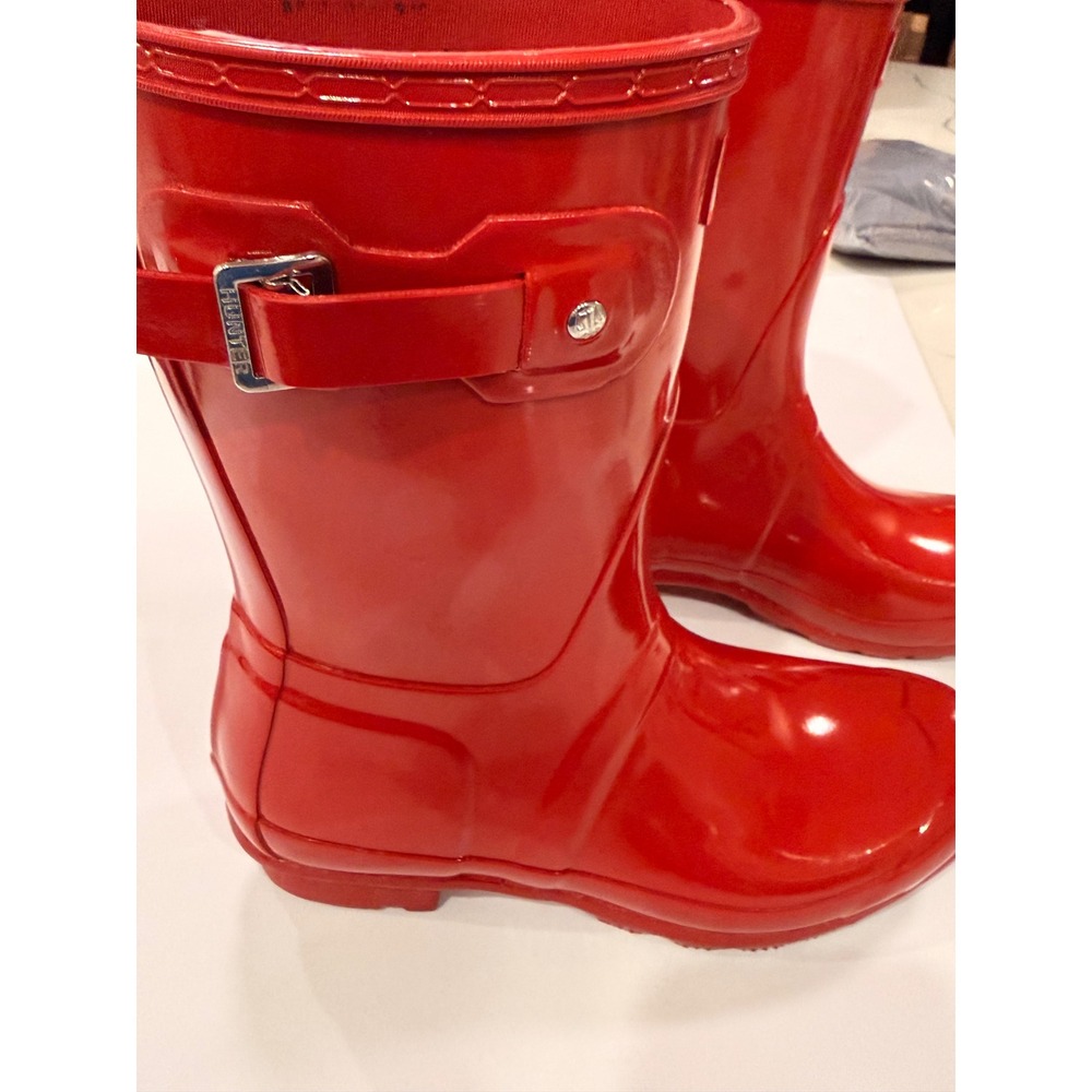 Hunter Original Short Gloss Rain Boots Red Women's US 7 EU 38 - Picture 10 of 11
